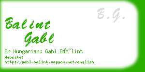 balint gabl business card